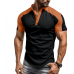 Cross-border men's short-sleeved stand-up T-SHIRT European and n men's Outdoor Sports Henry shirt foreign trade fitness shirt T-shirt Cross-border men's short-sleeved stand-up T-SHIRT European and n men's Outdoor Sports Henry shirt foreign trade fitness shirt T-shirt
