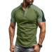 Cross-border men's short-sleeved stand-up T-SHIRT European and n men's Outdoor Sports Henry shirt foreign trade fitness shirt T-shirt Cross-border men's short-sleeved stand-up T-SHIRT European and n men's Outdoor Sports Henry shirt foreign trade fitness shirt T-shirt