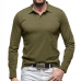 Autumn and winter outdoor new lapel European and n men's T-shirt solid color, cross-border foreign trade men's cotton long-sleeved polo shirt Autumn and winter outdoor new lapel European and n men's T-shirt solid color, cross-border foreign trade men's cotton long-sleeved polo shirt