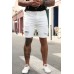 White Slim-fit Ripped Men's Jean Shorts White Slim-fit Ripped Men's Jean Shorts