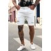 White Slim-fit Ripped Men's Jean Shorts White Slim-fit Ripped Men's Jean Shorts