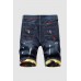 Men's Splash Ink Ripped Denim Shorts Men's Splash Ink Ripped Denim Shorts