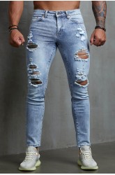 Men Ripped Slim Fit Skinny Jeans