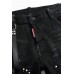 Black Button Fly Slim-fit Distressed Men's Jeans Black Button Fly Slim-fit Distressed Men's Jeans