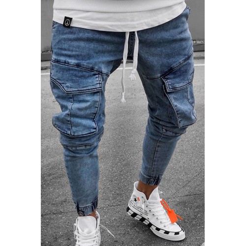 Men's Pocketed Slim Fit Skinny Jogger Jeans Men's Pocketed Slim Fit Skinny Jogger Jeans