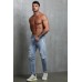 Distressed Slim-fit High Waist Men's Ankle Jeans