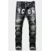 Men's Letter Print Buttons Straight Leg Jeans Men's Letter Print Buttons Straight Leg Jeans