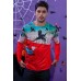 Men's Halloween Flying Bird Car Print Long Sleeve Knit T-shirt Men's Halloween Flying Bird Car Print Long Sleeve Knit T-shirt