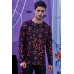 Men's Halloween Pumpkin Smiley Print Long Sleeve Knit T-shirt Men's Halloween Pumpkin Smiley Print Long Sleeve Knit T-shirt