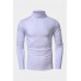 White Men's High Neck Thermal Long Sleeve T Shirt White Men's High Neck Thermal Long Sleeve T Shirt