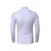 White Men's High Neck Thermal Long Sleeve T Shirt White Men's High Neck Thermal Long Sleeve T Shirt