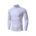 White Men's High Neck Thermal Long Sleeve T Shirt White Men's High Neck Thermal Long Sleeve T Shirt