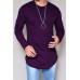 Men's Solid Color Rounded Hem Long Sleeve T-shirt Men's Solid Color Rounded Hem Long Sleeve T-shirt