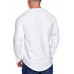 White Men's America Flag Cross Print Pleated Long Sleeve T-shirt White Men's America Flag Cross Print Pleated Long Sleeve T-shirt