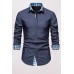Plaid Patchwork Button-up Men's Long Sleeve Shirt Plaid Patchwork Button-up Men's Long Sleeve Shirt