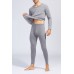 Gray Men's Plus Velvet Thick Thermal Underwear Suit Gray Men's Plus Velvet Thick Thermal Underwear Suit