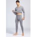 Gray Men's Plus Velvet Thick Thermal Underwear Suit Gray Men's Plus Velvet Thick Thermal Underwear Suit