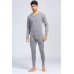 Gray Men's Plus Velvet Thick Thermal Underwear Suit Gray Men's Plus Velvet Thick Thermal Underwear Suit