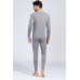 Gray Men's Plus Velvet Thick Thermal Underwear Suit Gray Men's Plus Velvet Thick Thermal Underwear Suit