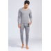 Gray Men's Plus Velvet Thick Thermal Underwear Suit Gray Men's Plus Velvet Thick Thermal Underwear Suit