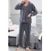 Grey Flannel Waffle Pajamas Set Grey Flannel Waffle Pajamas Set