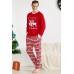 Men Red Xmas Pattern Long Sleeve Loungwear Set Men Red Xmas Pattern Long Sleeve Loungwear Set