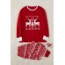 Men Red Xmas Pattern Long Sleeve Loungwear Set Men Red Xmas Pattern Long Sleeve Loungwear Set