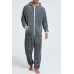 Grey Men Fleece Jumpsuit Loungewear Grey Men Fleece Jumpsuit Loungewear