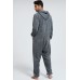 Grey Men Fleece Jumpsuit Loungewear Grey Men Fleece Jumpsuit Loungewear