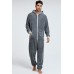 Grey Men Fleece Jumpsuit Loungewear Grey Men Fleece Jumpsuit Loungewear
