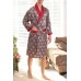 Red Men's Vintage Print Satin Kimono Bathrobe Set Red Men's Vintage Print Satin Kimono Bathrobe Set