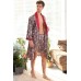 Red Men's Vintage Print Satin Kimono Bathrobe Set Red Men's Vintage Print Satin Kimono Bathrobe Set
