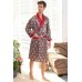 Red Men's Vintage Print Satin Kimono Bathrobe Set Red Men's Vintage Print Satin Kimono Bathrobe Set