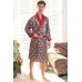 Red Men's Vintage Print Satin Kimono Bathrobe Set Red Men's Vintage Print Satin Kimono Bathrobe Set