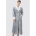 Grey Men Contrast Trim Fleece Robe Nightgown Grey Men Contrast Trim Fleece Robe Nightgown