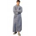 Blue Men's Thick Fleece Kimono Nightgown Blue Men's Thick Fleece Kimono Nightgown
