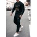 Letter Number Print Long Sleeve Top and Sweatpants Men's Sports Suit Letter Number Print Long Sleeve Top and Sweatpants Men's Sports Suit