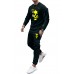Two-piece Skull Print Men's Pullover and Joggers Set Two-piece Skull Print Men's Pullover and Joggers Set