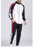 Men's Hooded Color Block Sweatshirt Sports Suit