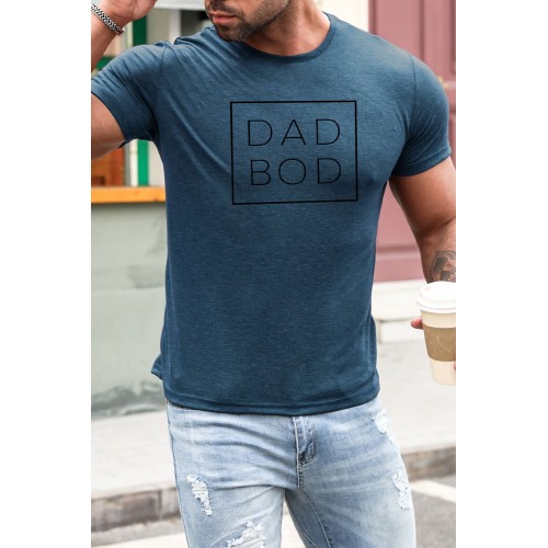 Blue DAD BOD Slim-fit Crew Neck Men's T-shirt Blue DAD BOD Slim-fit Crew Neck Men's T-shirt