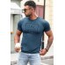 Blue DAD BOD Slim-fit Crew Neck Men's T-shirt Blue DAD BOD Slim-fit Crew Neck Men's T-shirt