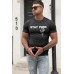 Black Stay Punk Skull Graphic Print Slim Fit Men's T-shirt Black Stay Punk Skull Graphic Print Slim Fit Men's T-shirt