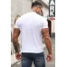 White ROCK ROLL Leopard Print Slim-fit Men's T-shirt White ROCK ROLL Leopard Print Slim-fit Men's T-shirt