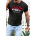 Gray SEVEN Car Graphic Print Slim Fit Men's T Shirt Gray SEVEN Car Graphic Print Slim Fit Men's T Shirt