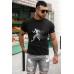 Black Soccer Graphic Print Crew Neck Short Sleeve T Shirt Black Soccer Graphic Print Crew Neck Short Sleeve T Shirt