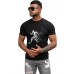 Black Soccer Graphic Print Crew Neck Short Sleeve T Shirt Black Soccer Graphic Print Crew Neck Short Sleeve T Shirt