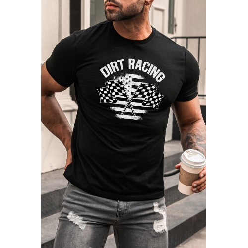 Black Dirt Racing Short Sleeve Men's Graphic Tee Black Dirt Racing Short Sleeve Men's Graphic Tee