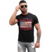 Black MAKE GAS GREAT AGAIN US Flag Graphic Print Men's T Shirt Black MAKE GAS GREAT AGAIN US Flag Graphic Print Men's T Shirt