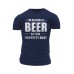 Blue BEER Letter Printed Muscle Fit Men's Graphic T Shirt Blue BEER Letter Printed Muscle Fit Men's Graphic T Shirt