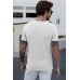 White Men V Neck Rib Knit T-shirt White Men V Neck Rib Knit T-shirt